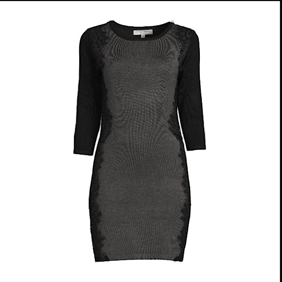 Love Trend New York Women’s Sweater Dress with Lace Insert…Sz: Medium…New - Picture 3 of 4